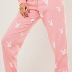 Playboy Missquided Womens AOP
Joggers Pink Bunny Drawstring
Oversized